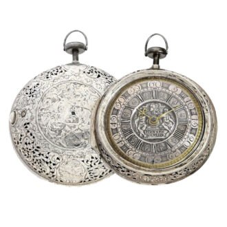French silver pair cased verge pocket watch Circa 1715