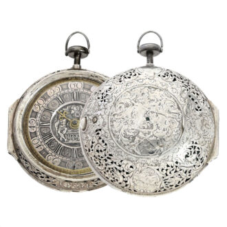 French silver pair cased verge pocket watch Circa 1715 French silver pair cased verge pocket watch Circa 1715