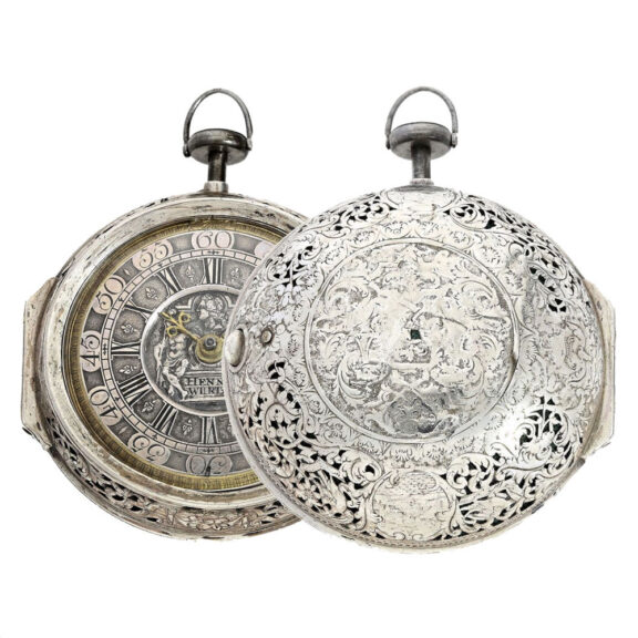 French silver pair cased verge pocket watch Circa 1715 French silver pair cased verge pocket watch Circa 1715