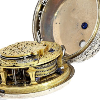 French silver pair cased verge pocket watch Circa 1715 French silver pair cased verge pocket watch Circa 1715
