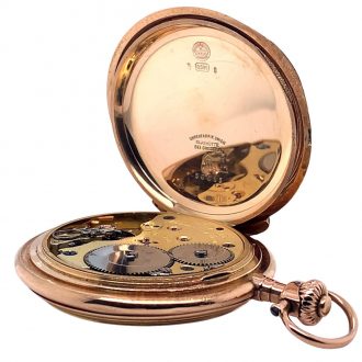 German gold Glashütte hunting cased pocket watch Circa 1910