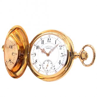 1184-039-(3) German 18K rose gold quality 1A Glashütte lever watch Circa 1882