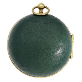 French Gilt and leather verge with mock pendulum Circa 1700