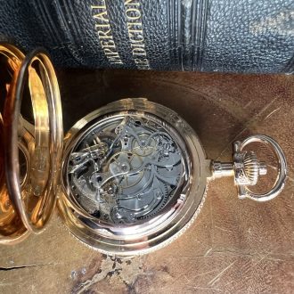 German repeating watch with chronograph and counter Circa 1894