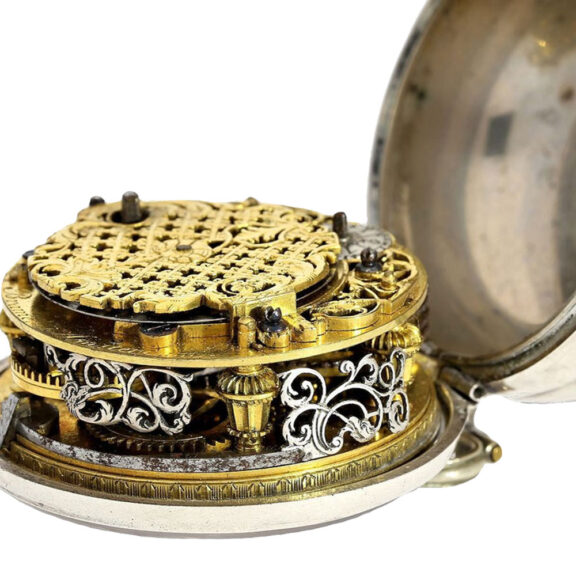 Very heavy Dutch silver repousse verge with date Circa 1720 Very heavy Dutch silver repousse verge with date Circa 1720