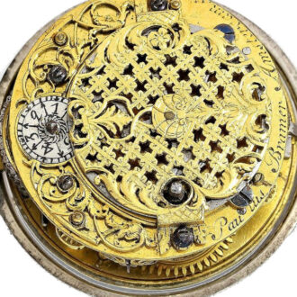 Very heavy Dutch silver repousse verge with date Circa 1720