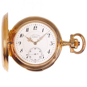German gold minute repeating full hunter watch Circa 1900