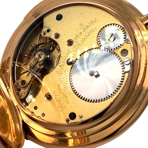German gold minute repeating full hunter watch Circa 1900 German gold minute repeating full hunter watch Circa 1900