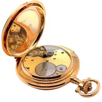 German gold minute repeating full hunter watch Circa 1900