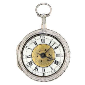Heavy German silver double cased pocket watch Circa 1730