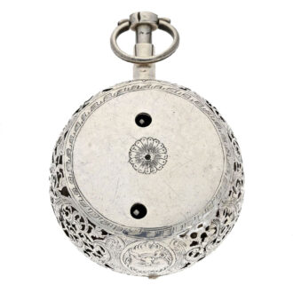 Heavy German silver double cased pocket watch Circa 1730