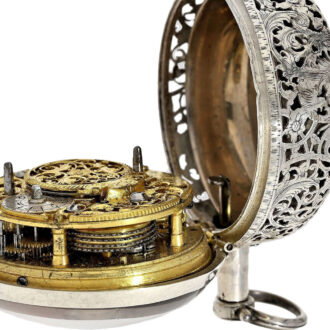 Heavy German silver double cased pocket watch Circa 1730