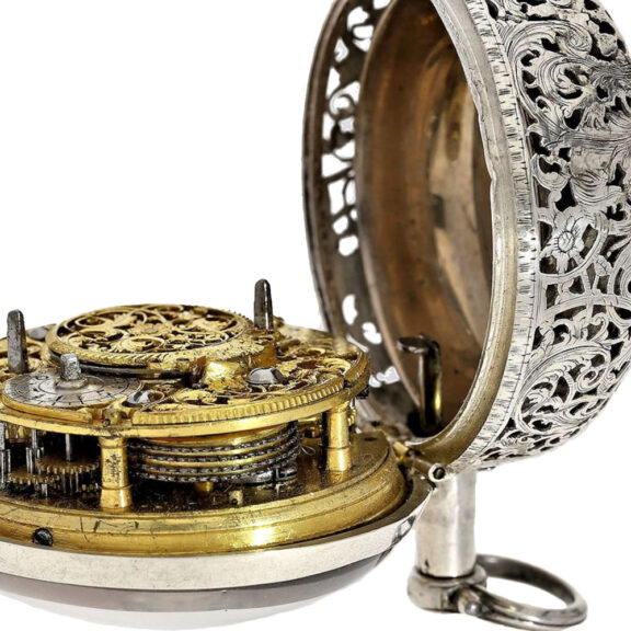 Heavy German silver double cased pocket watch Circa 1730 Heavy German silver double cased pocket watch Circa 1730