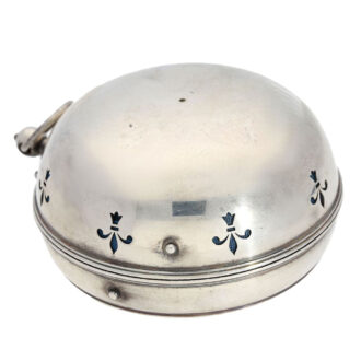 Heavy French silver verge with mock pendulum Circa 1700