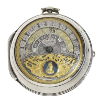 Rare Irish verge watch with moving digital hour Circa 1700