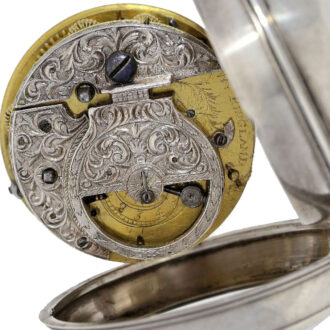 Rare Irish verge watch with moving digital hour Circa 1700