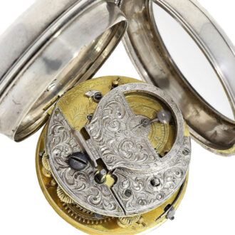 Rare Irish verge watch with moving digital hour Circa 1700