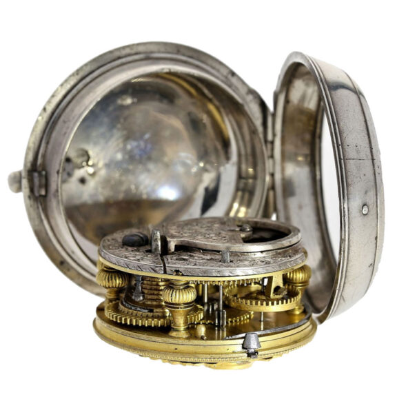 Rare Irish verge watch with moving digital hour Circa 1700 Rare Irish verge watch with moving digital hour Circa 1700