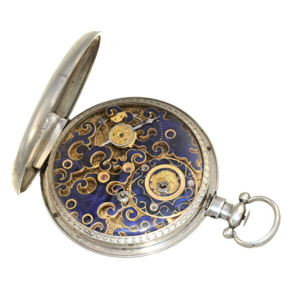 Swiss silver duplex watch for the Chinese market Circa 1850 Swiss silver duplex watch for the Chinese market Circa 1850
