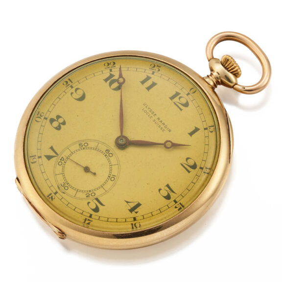 A Swiss lever by Ulysse Nardin in open face case Circa 1941 A Swiss lever by Ulysse Nardin in open face case Circa 1941
