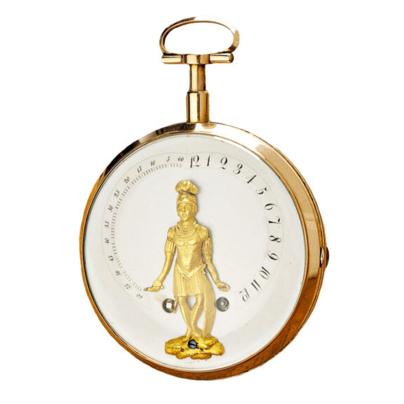 Swiss gold watch with “Bras en l’air” indication Circa 1820