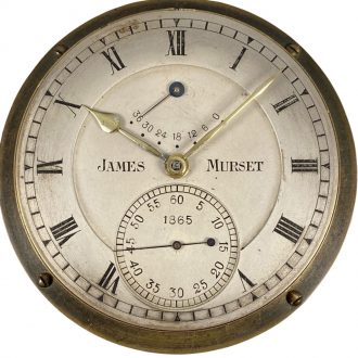 Swiss deck watch with power reserve indication Circa 1885