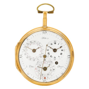 German astronomical cylinder watch with calendar Circa 1800