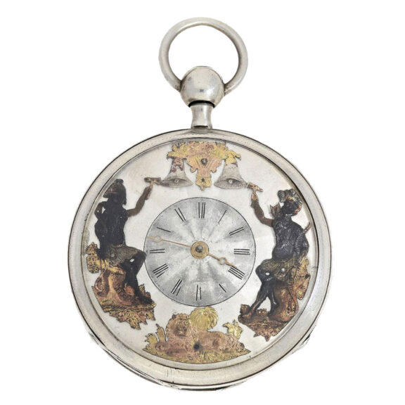 Swiss silver watch with figured automaton "Africa" Circa 1820 Swiss silver watch with figured automaton "Africa" Circa 1820
