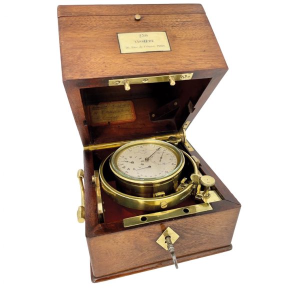 French deck watch with 49-hour power reserve indicator Circa 1860