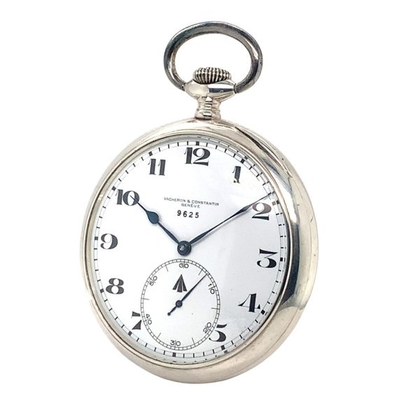 Swiss fine silver open faced deck pocket watch Circa 1940 Swiss fine silver open faced deck pocket watch Circa 1940