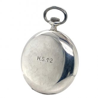 Swiss fine silver open faced deck pocket watch Circa 1940