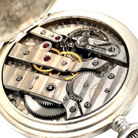 Swiss fine silver open faced deck pocket watch Circa 1940 Swiss fine silver open faced deck pocket watch Circa 1940