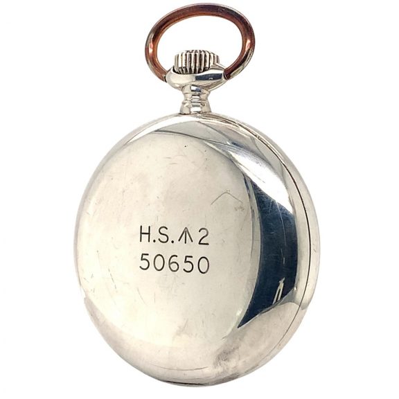 Swiss fine silver open faced deck pocket watch Circa 1947 Swiss fine silver open faced deck pocket watch Circa 1947