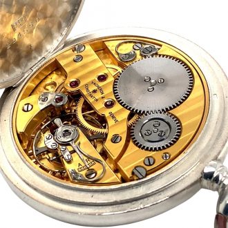 Swiss fine silver open faced deck pocket watch Circa 1947
