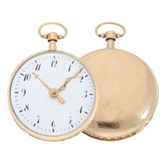 Swiss gold cylinder watch with hourly music Circa 1820