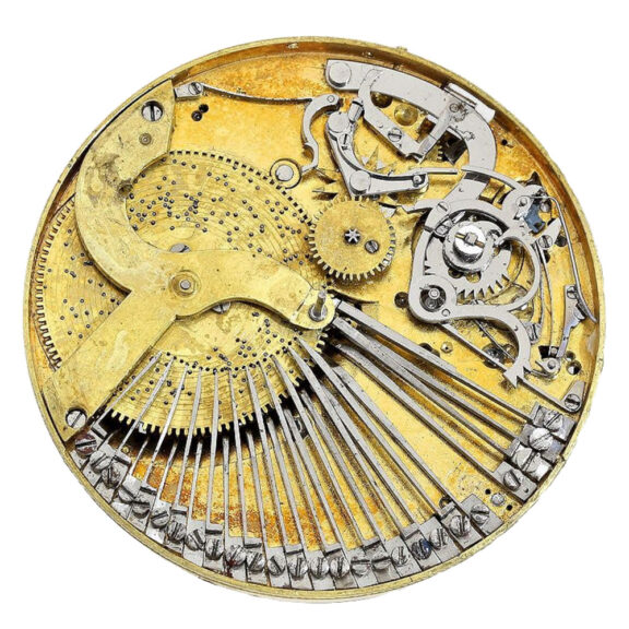 Swiss gold cylinder watch with hourly music Circa 1820 Swiss gold cylinder watch with hourly music Circa 1820