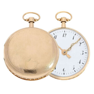 Swiss gold cylinder watch with hourly music Circa 1820