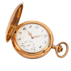 Gold hunting cased watch system Glashütte Circa 1900