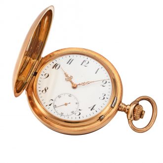 Gold hunting cased watch system Glashütte Circa 1900