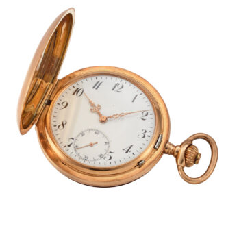 Gold hunting case pocket watch System Glashütte Circa 1900