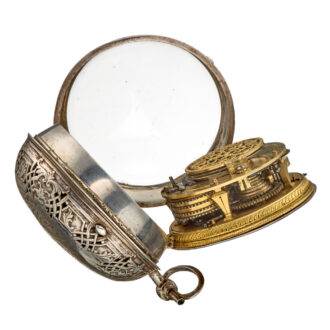 French silver one hand pocket watch with alarm Circa 1700