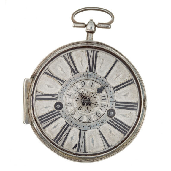 French silver one hand pocket watch with alarm Circa 1700 French silver one hand pocket watch with alarm Circa 1700