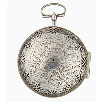 French silver one hand pocket watch with alarm Circa 1700