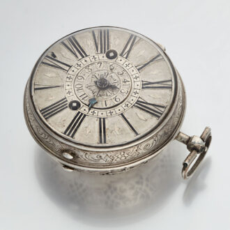 French silver one hand pocket watch with alarm Circa 1700