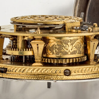 French silver one hand pocket watch with alarm Circa 1700