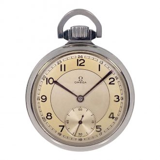 Rare Swiss waterproof pocket watch with two-tone dial Circa 1920