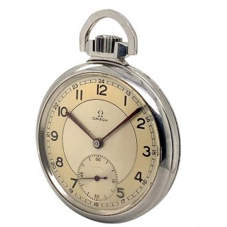 Rare Swiss waterproof pocket watch with two-tone dial Circa 1920