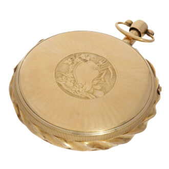 Swiss gold verge watch with hidden erotic scene Circa 1820