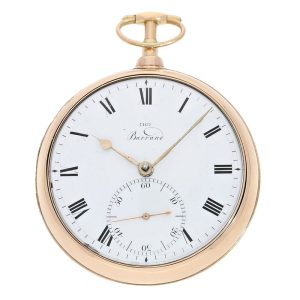English gold open faced detent chronometer Circa 1803