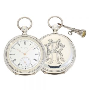 English silver watch with pivoted detent escapement Circa 1860